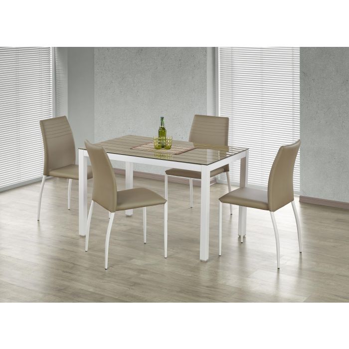 Valgomojo stalas TIMBER, 120/75/75 cm, medis