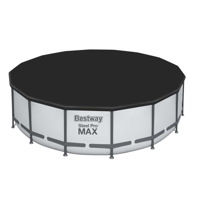 4.88m x 1.22m Bestway apvalus karkasinis lauko baseinas Steel Pro MAX, pilkas 5612Z