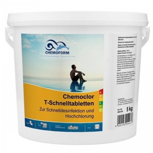 Lėto tirpimo chloro tabletės Chemoform 5kg, po 20gr.