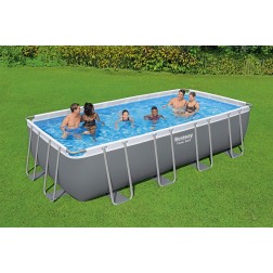 5.49m x 2.74m x 1.22m Bestway stačiakampis karkasinis lauko baseinas su smėlio filtru ir kopetėlėm 56466