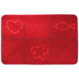 Neslystantis vonios kilimėlis Sealskin Tack, 90 x 60 cm, raudonas