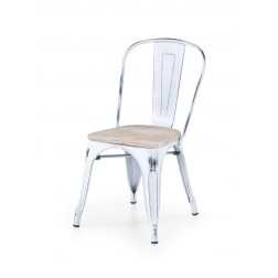 Metalinė kėdė K204, 43/53/84/44 cm, balta