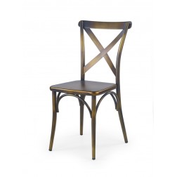 Metalinė kėdė K205, 47/53/87/44 cm, geltona
