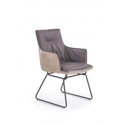 Metalinė kėdė K271, 57/64/89/48 cm, pilka