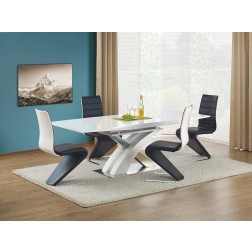 Valgomojo stalas SANDOR, extensin table 160÷220/90/75 cm, balta