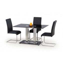 Valgomojo stalas WALTER, 130/80/74 cm, juoda