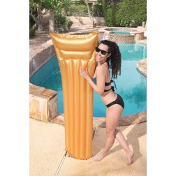 Aukso spalvos pripučiamas gultas Bestway 1.83m x 69cm Gold Swim Mat 44044