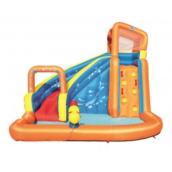 Pripučiamas batutas - čiuožykla H2OGO! TURBO SPLASH WATER ZONE MEGA Bestway
