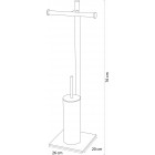 Pastatomas tualeto šepetys su WC popieriaus laikikliu Sealskin Tube, chromas