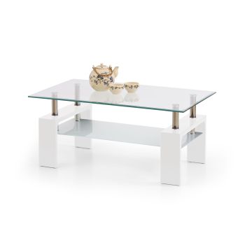 Kavos staliukas DIANA, 100/60/45 cm, balta