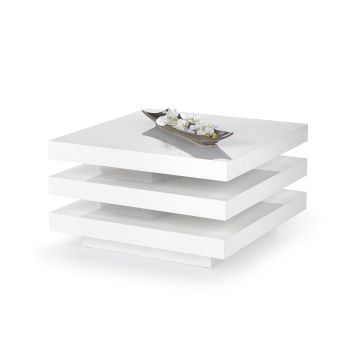 Kavos staliukas INGRID, 80/80/45 cm, balta