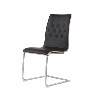 Metalinė kėdė K190, 46/59/95 cm, juoda