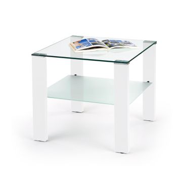Kavos staliukas SIMPLE, 60/60/55 cm, balta