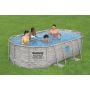 4.27m x 2.50m x 1.00m Bestway ovalus karkasinis lauko baseinas Power Steel Swim Vista 56714