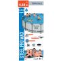 4.88m x 1.22m Bestway apvalus karkasinis lauko baseinas Steel Pro MAX, pilkas 5612Z