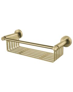 Haceka Kosmos dušo reikmenų metalinis krepšelis, braižyto aukso spalvos