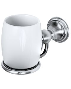 Haceka Allure vienguba stiklinė su laikikliu, matinio chromo