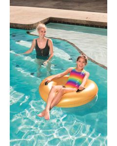 Aukso spalvos plaukimo ratas Bestway φ91cm Gold Swim Ring